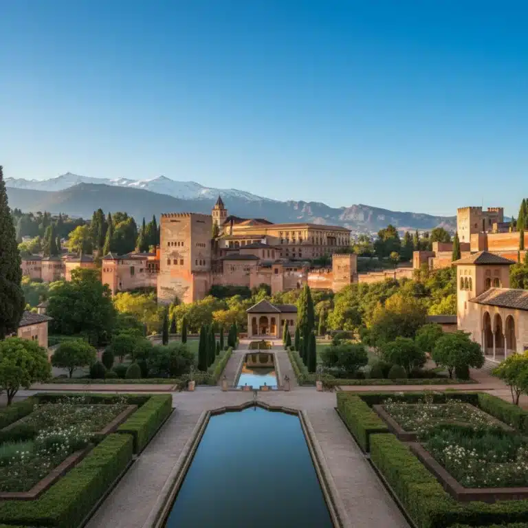 La majestuosa Alhambra de Granada, símbolo del legado árabe en España.