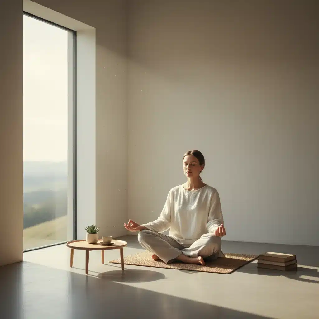 Persona meditando en un ambiente tranquilo para mejorar la concentración matutina.