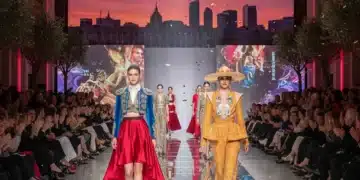 Moda Española 2026: Redefiniendo la Identidad Nacional en Pasarela Pasarela de moda española vibrante con diseños innovadores que fusionan tradición y vanguardia