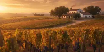 Vino Español 2026: 5 DO Imprescindibles para Explorar la Diversidad Cultural Viñedos españoles al atardecer, bodega tradicional, paisaje vinícola