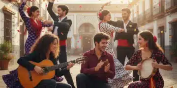 Música Tradicional Española: Un Resurgir en la Juventud - Datos y Tendencias Jóvenes músicos españoles interpretando música tradicional con pasión y energía.