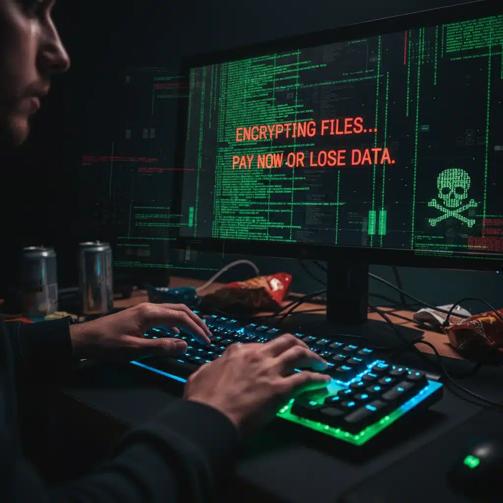 Manos de hacker tecleando, representando un ataque de ransomware